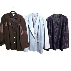 Women's 5X 34W Blazer Suit Separate Jacket Top Wholesale Bulk Lot 4 5XL